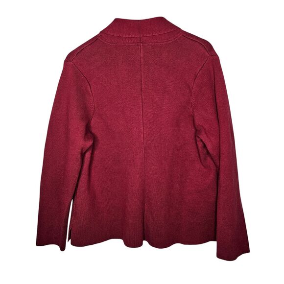 SUMMERSALT Ribbed Sweater Blazer Jacket Pinot Red Womens Large 1XL Single Button - Picture 6 of 9
